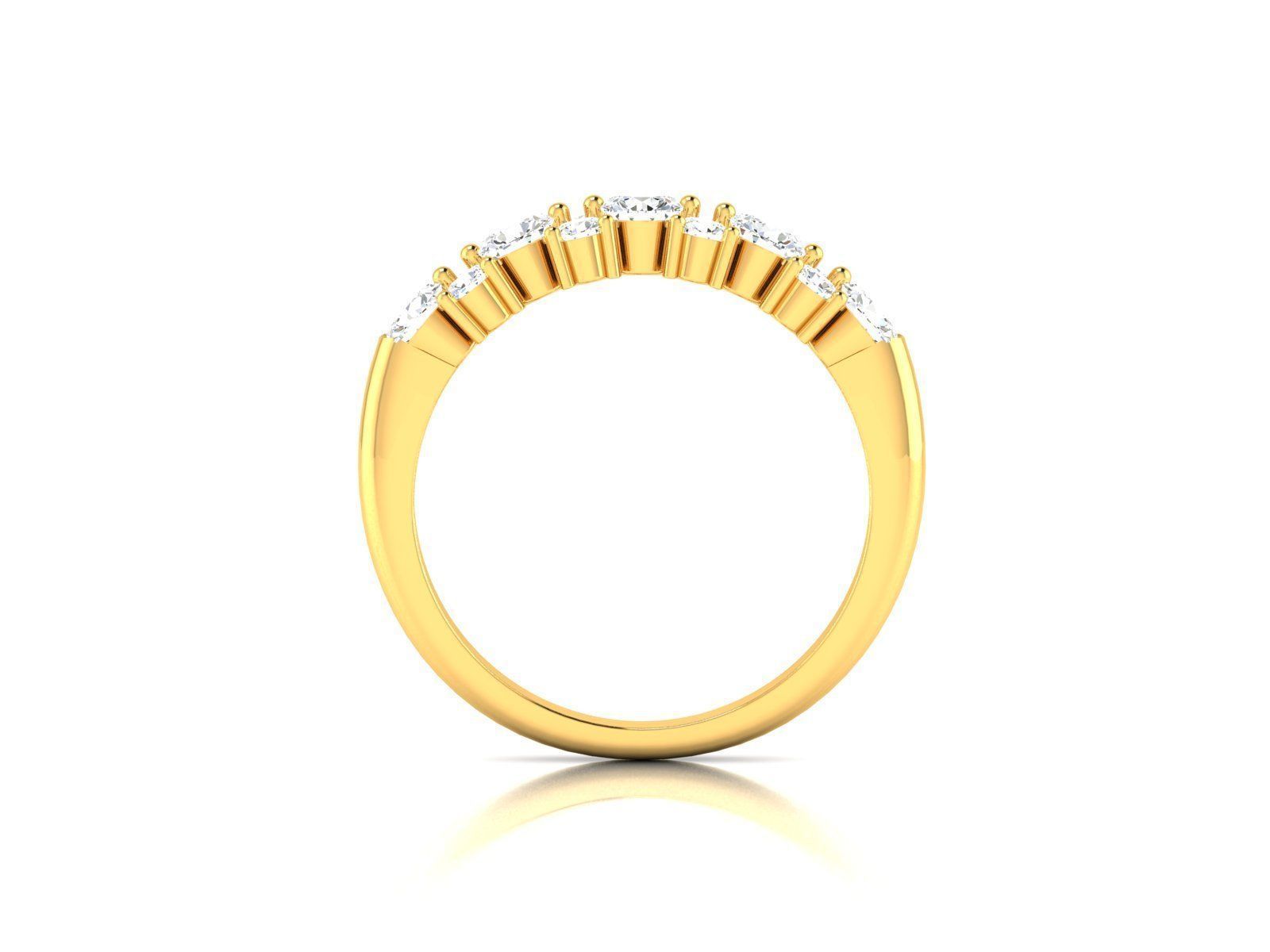 ring-1279 gold diamond eternity ring 3D print model_2