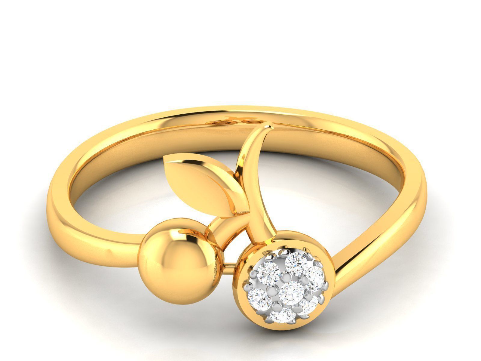 ring-1210 diamond ring gold 3D print model_6