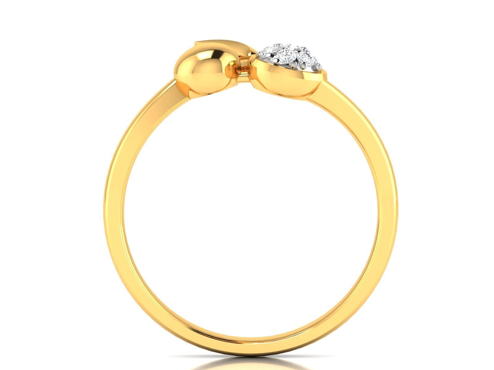 ring-1210 diamond ring gold 3D print model_3