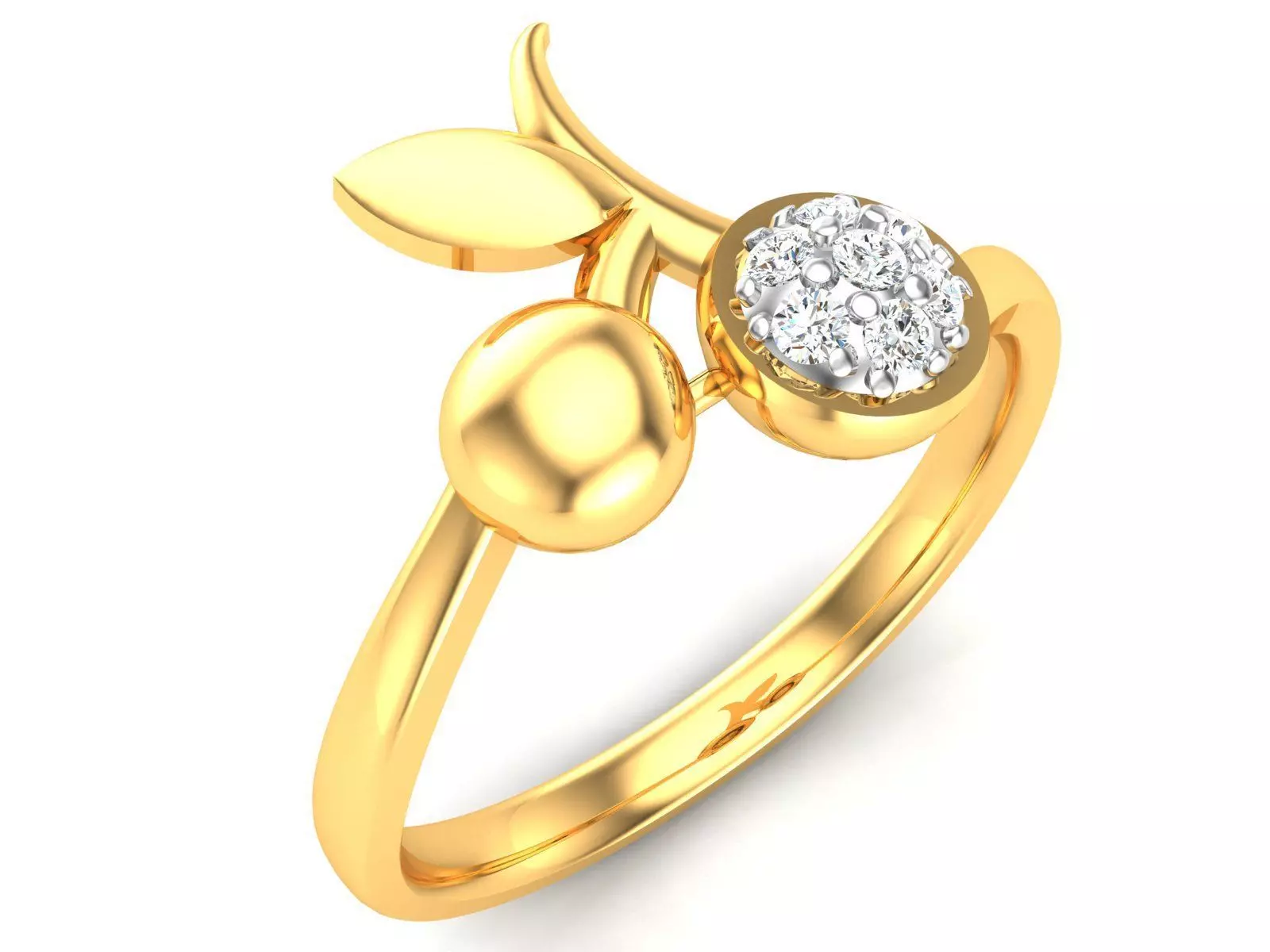 ring-1210 diamond ring gold 3D print model_0