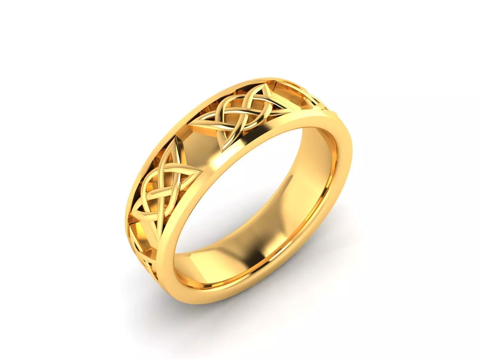 ring-1181 celtic wedding ring gold 3D print model_0