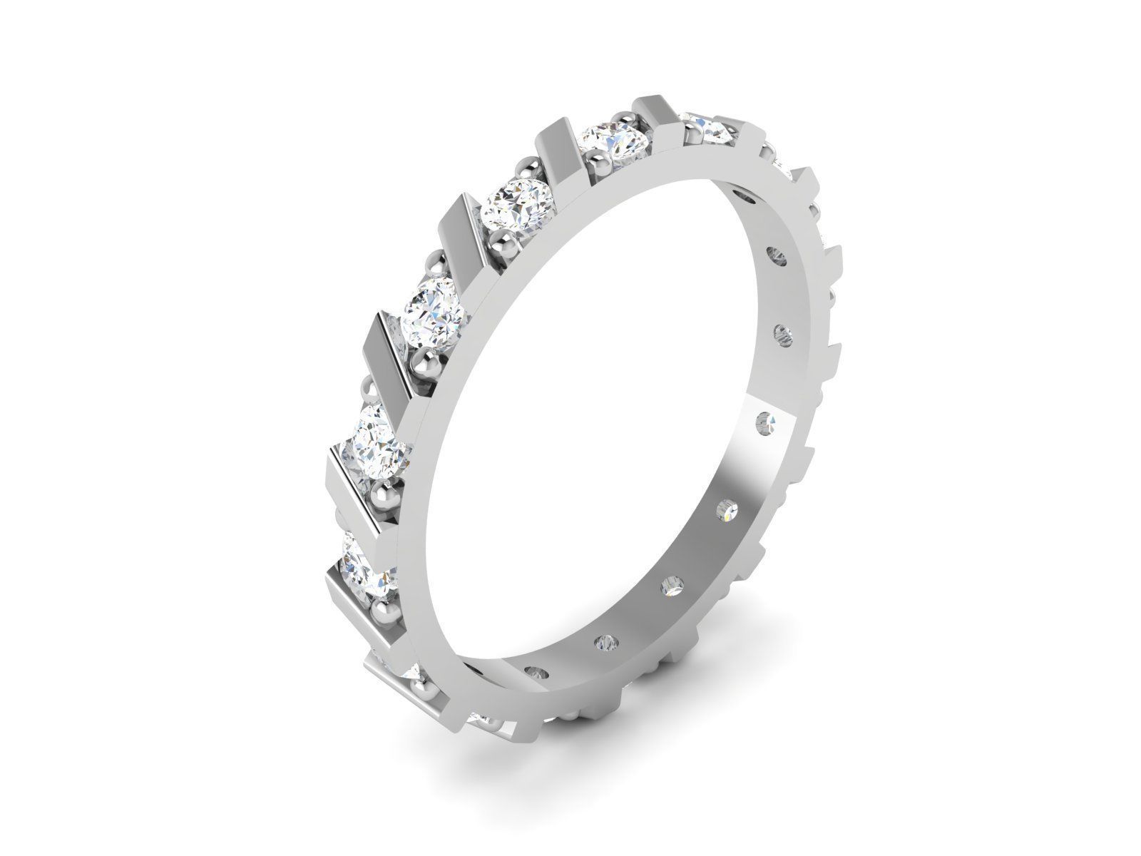 ring-1155 diamond eternity ring 3D print model_1