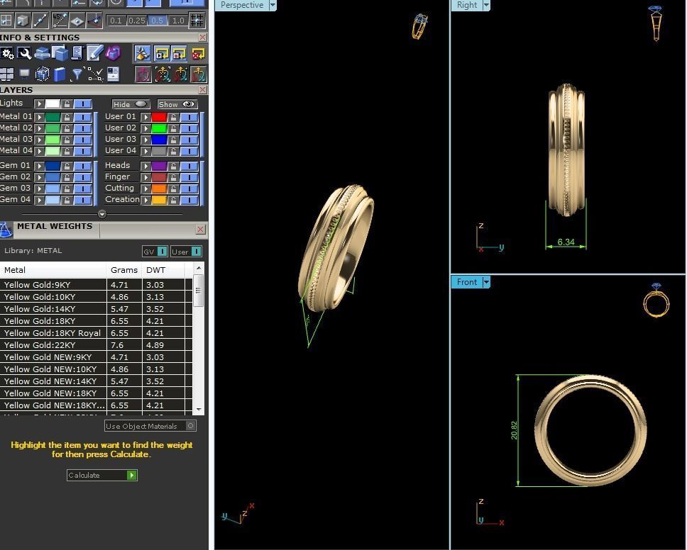 ring-1072 gold wedding ring 3D print model_5