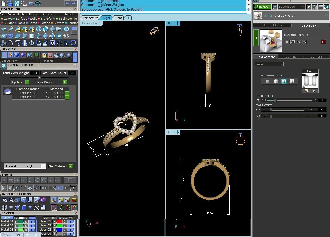 HEART RING 1012 3D print model_12