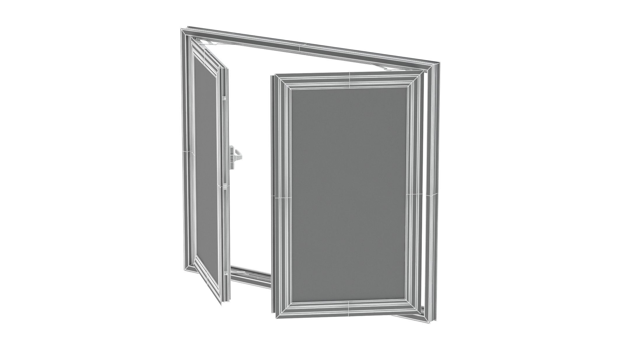 Aluminium Door 02 3D model_11