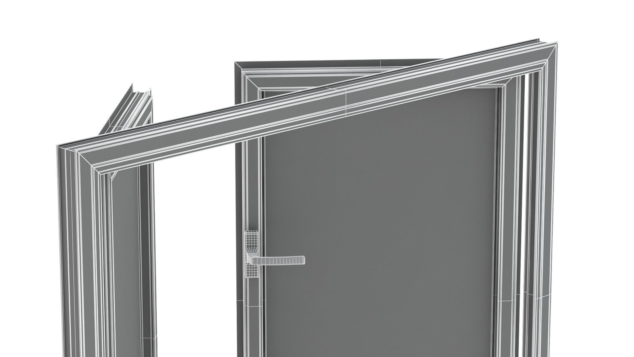 Aluminium Door 02 3D model_19