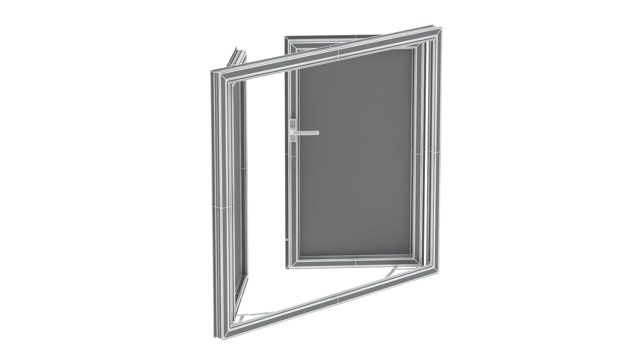 Aluminium Door 02 3D model_14