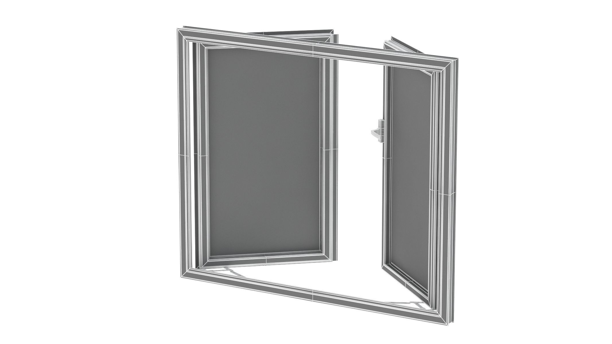 Aluminium Door 02 3D model_13
