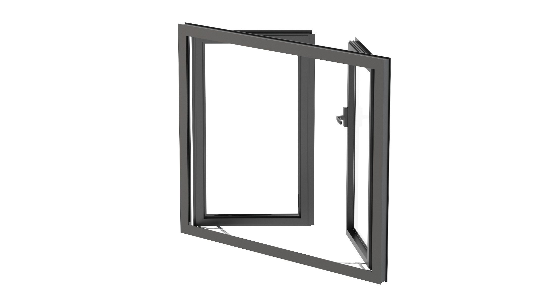 Aluminium Door 02 3D model_3