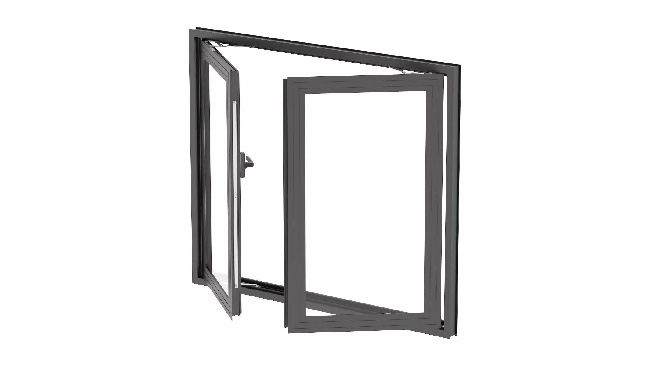 Aluminium Door 02 3D model_0