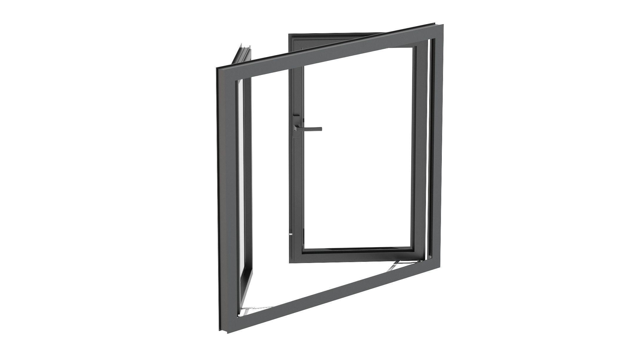 Aluminium Door 02 3D model_4