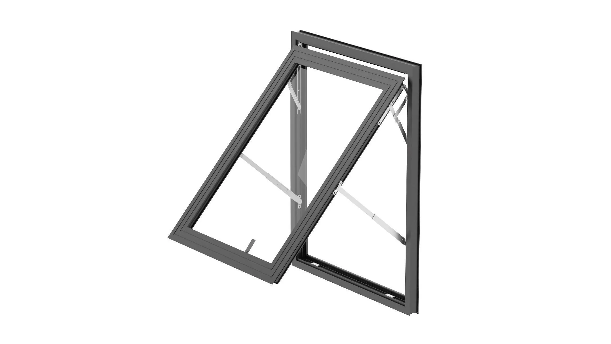 Aluminium Door 03 3D model_0