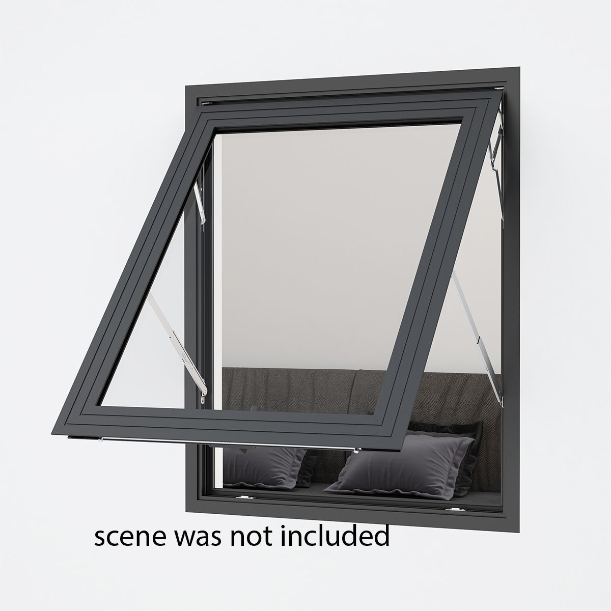 Aluminium Door 03 3D model_1