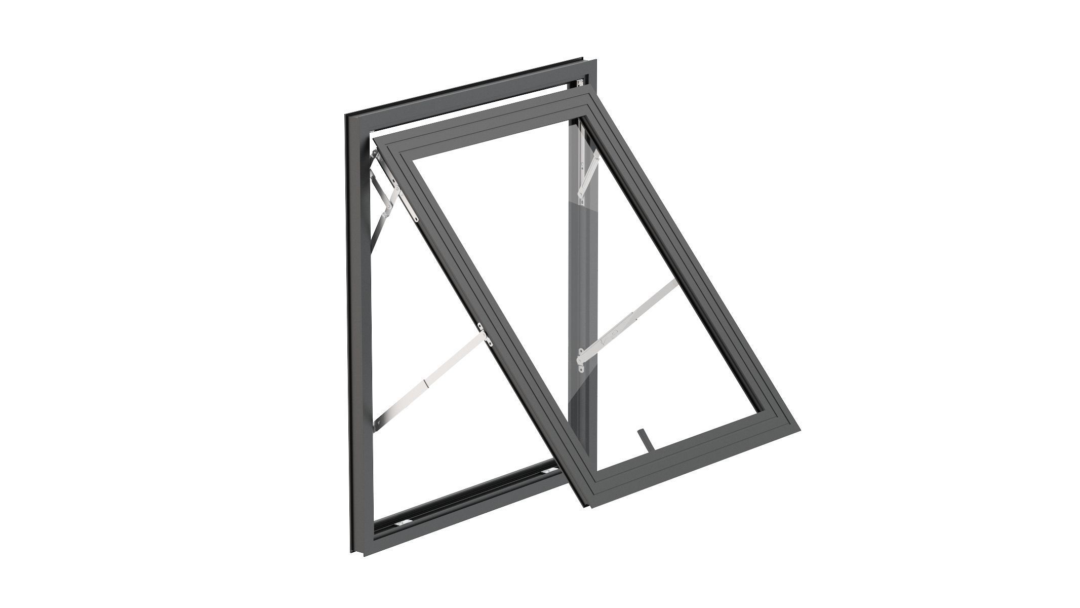 Aluminium Door 03 3D model_2