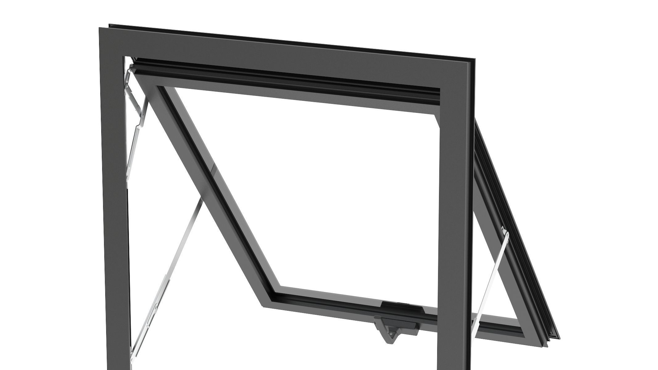 Aluminium Door 03 3D model_8