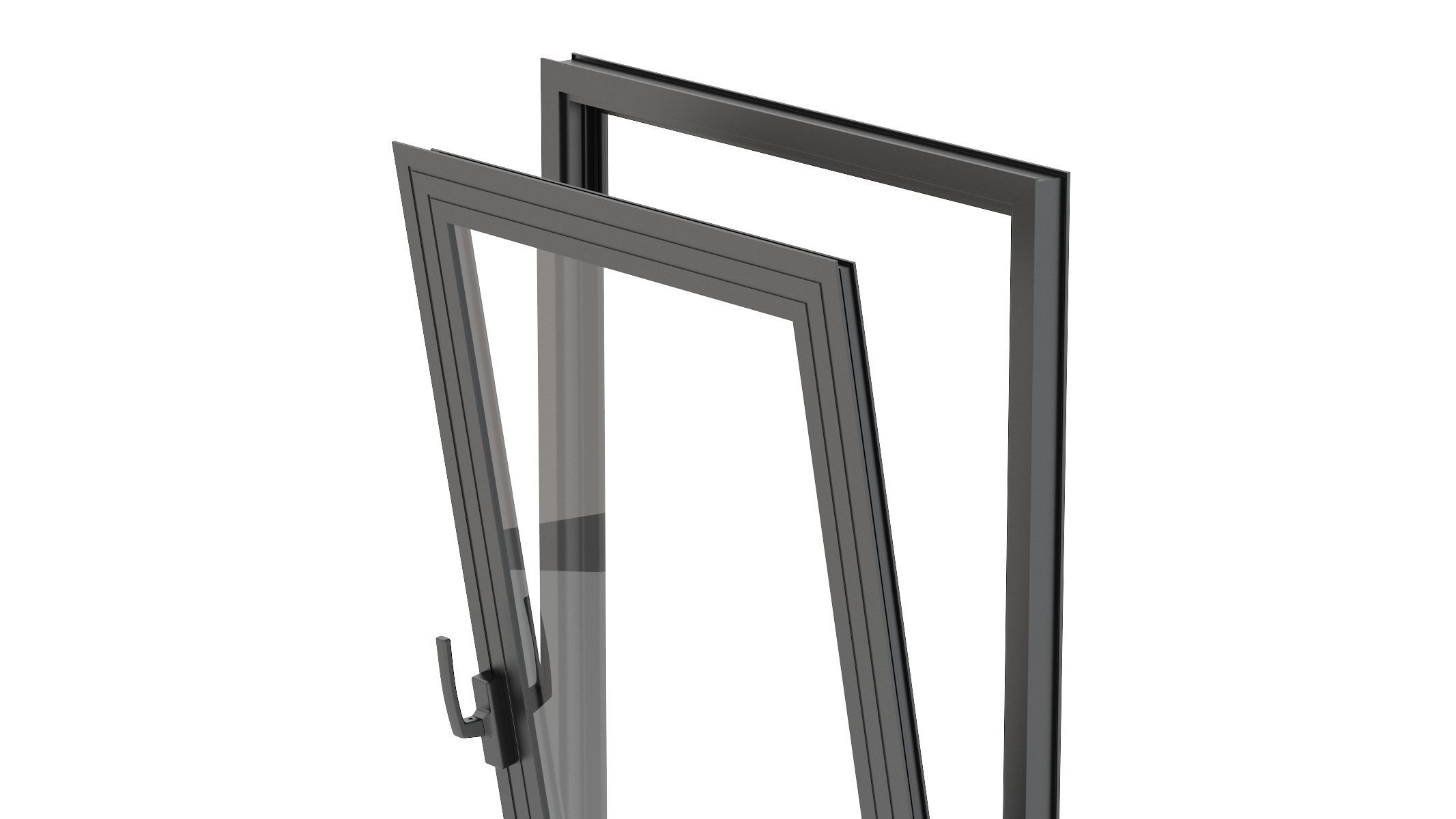Aluminium Door 04 3D model_6
