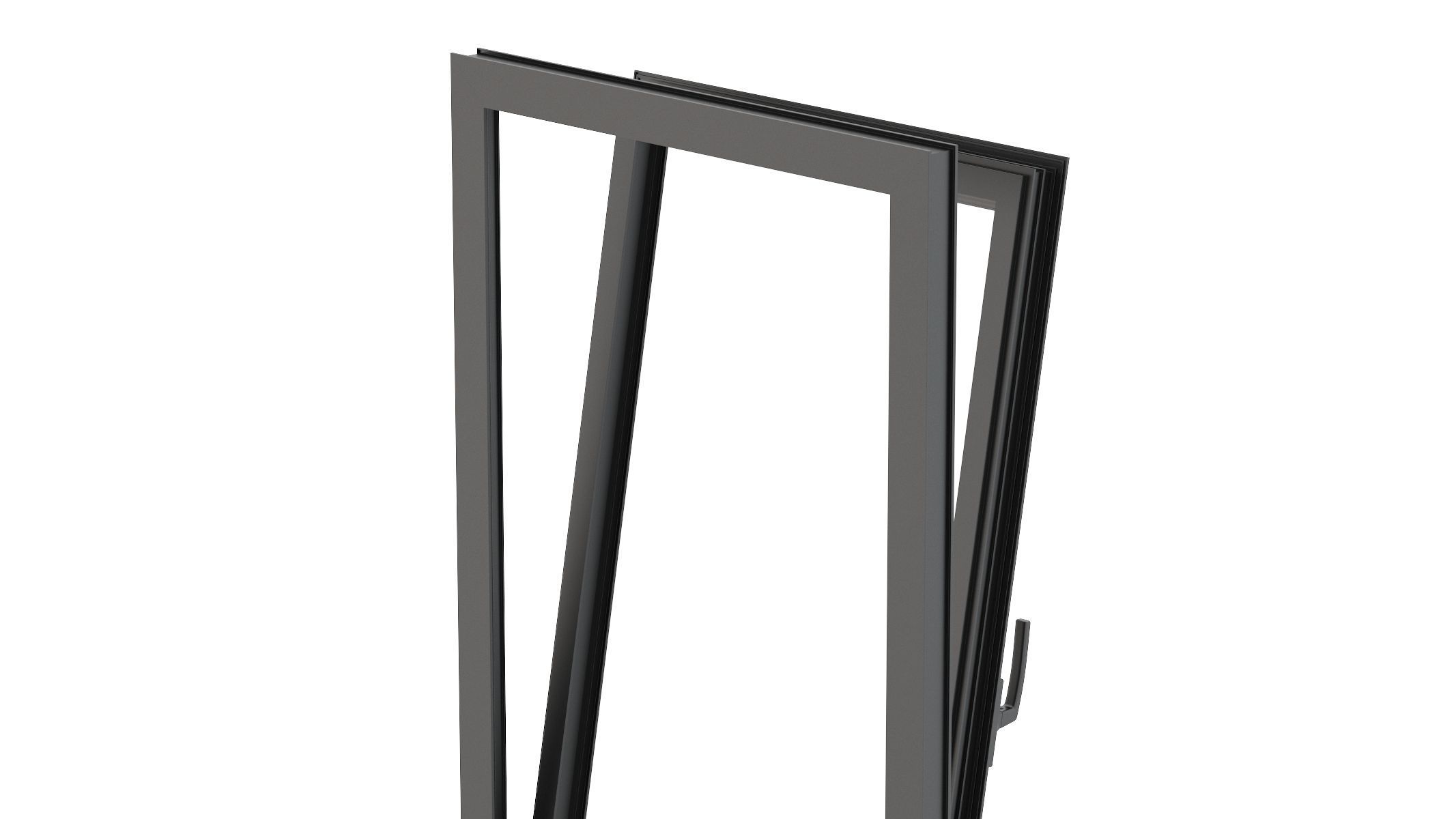 Aluminium Door 04 3D model_8