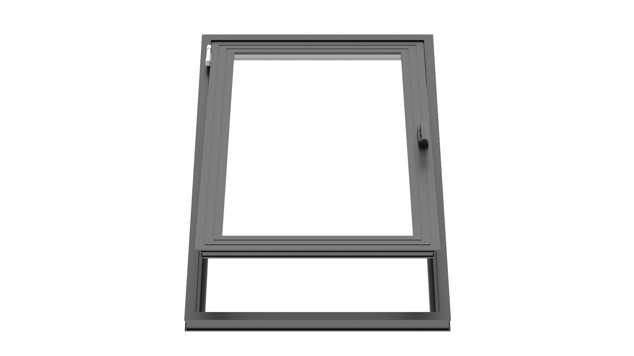 Aluminium Door 04 3D model_5