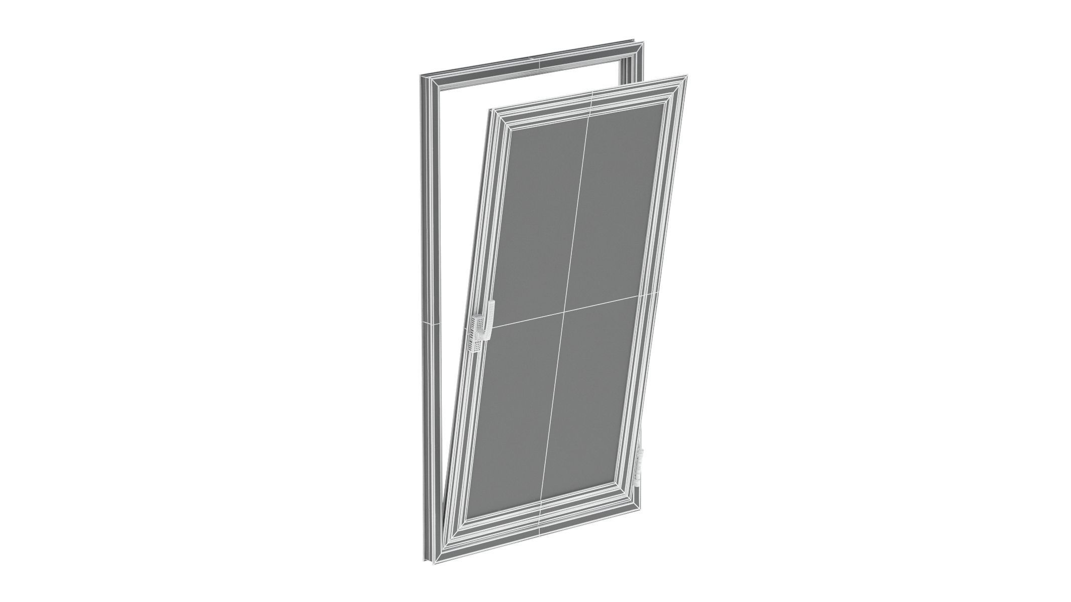 Aluminium Door 04 3D model_12