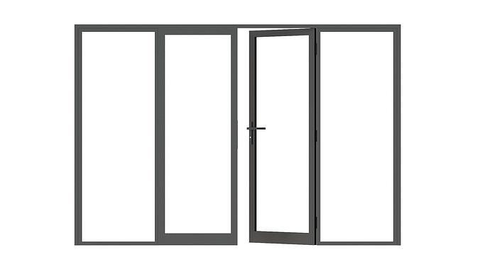 Aluminium Door 05 3D model