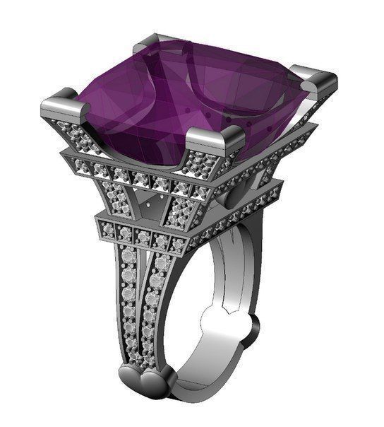 Eiffel Ring 3D print model_6