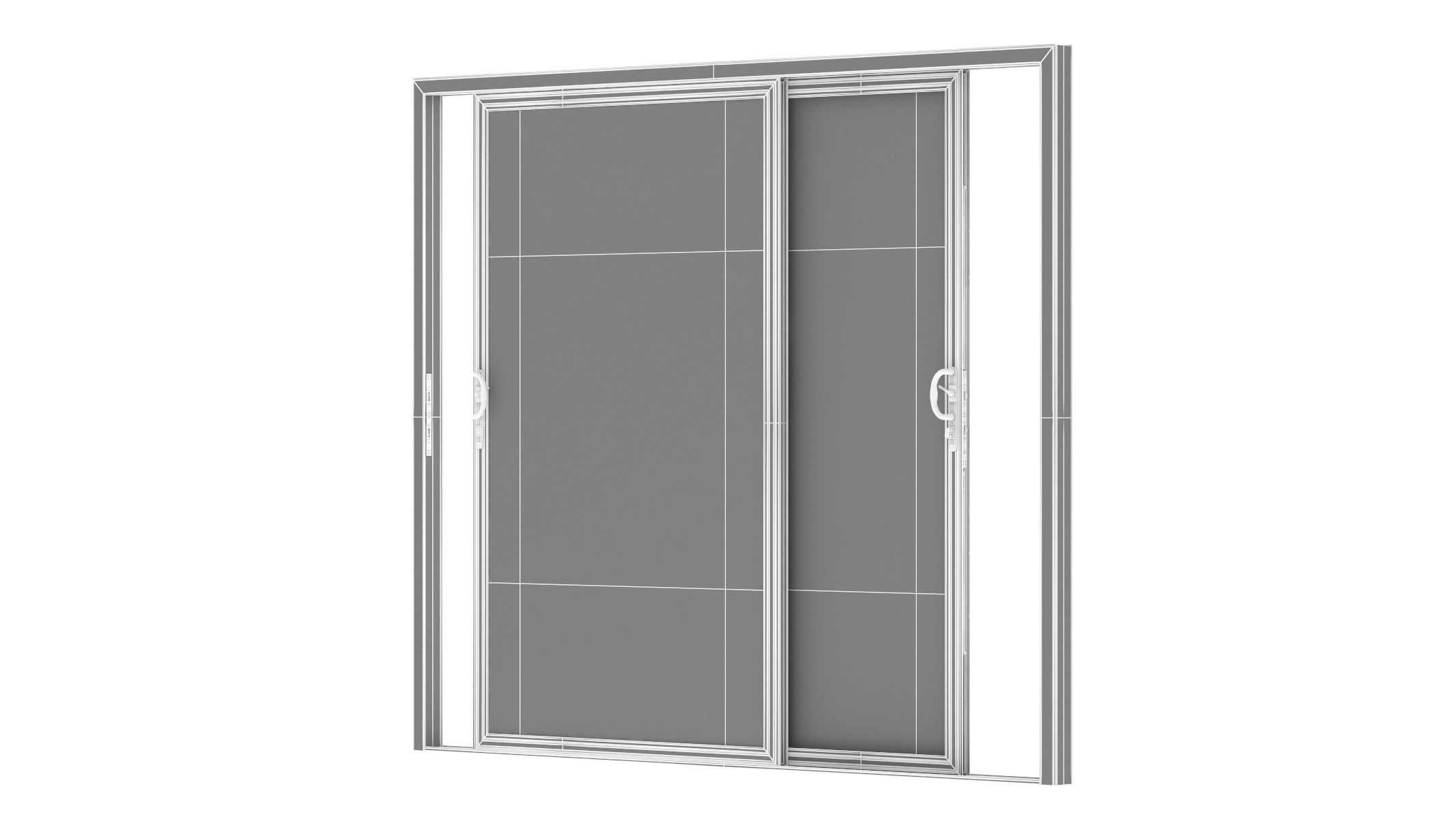 Aluminium Door 06 3D model_14