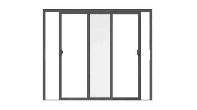 Aluminium Door 06 3D model