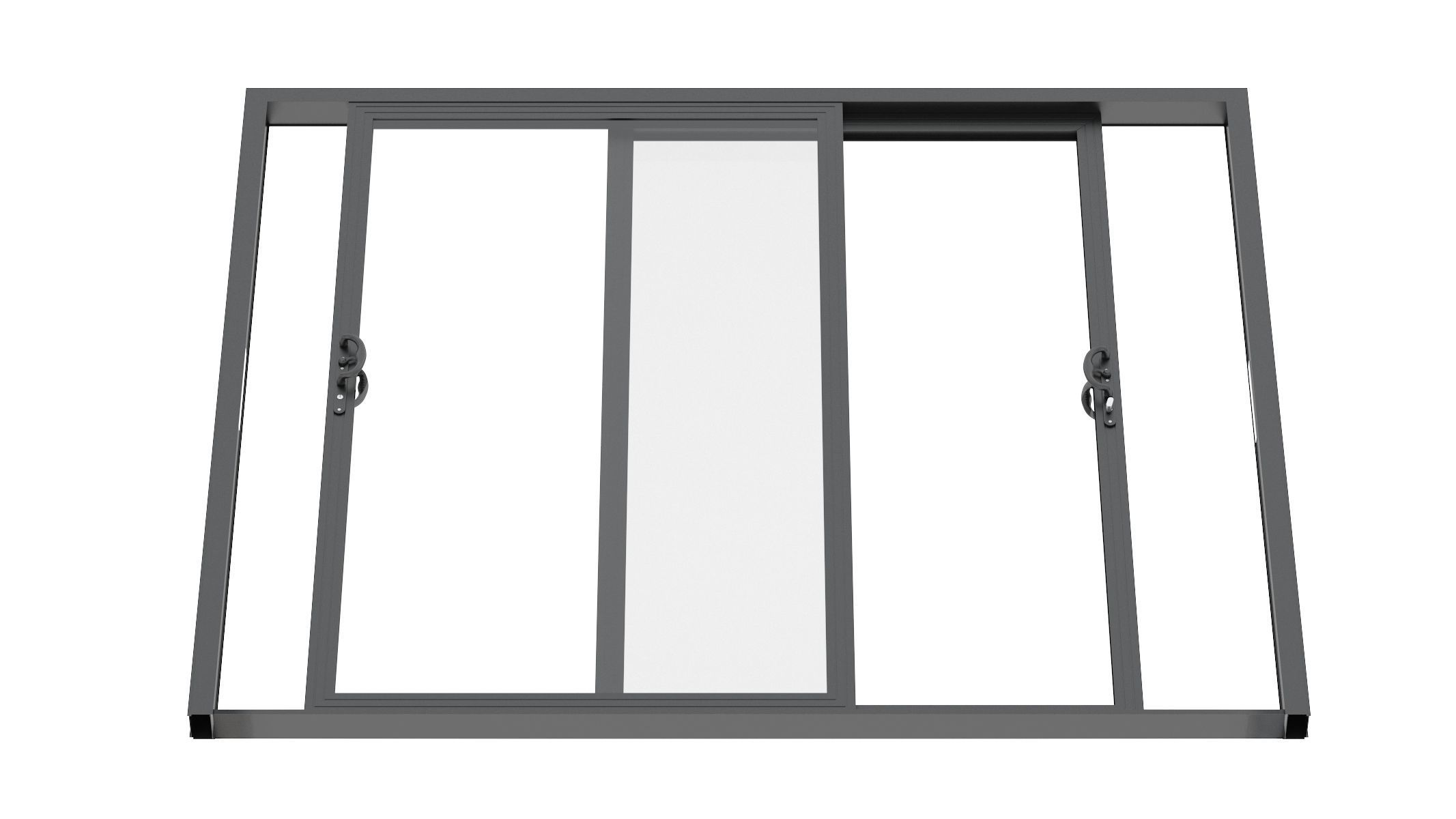Aluminium Door 06 3D model_4