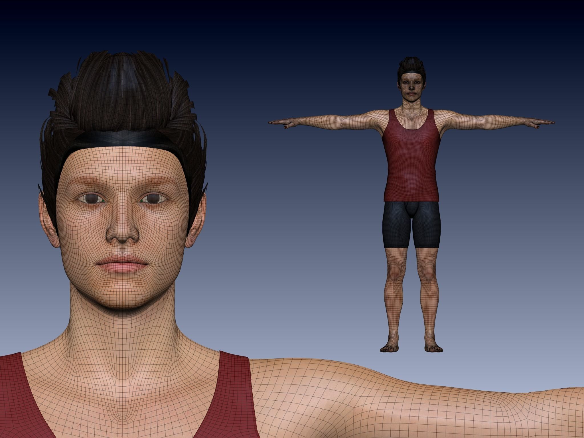 Young Boy PBR High Quality  Low-poly 3D model_15