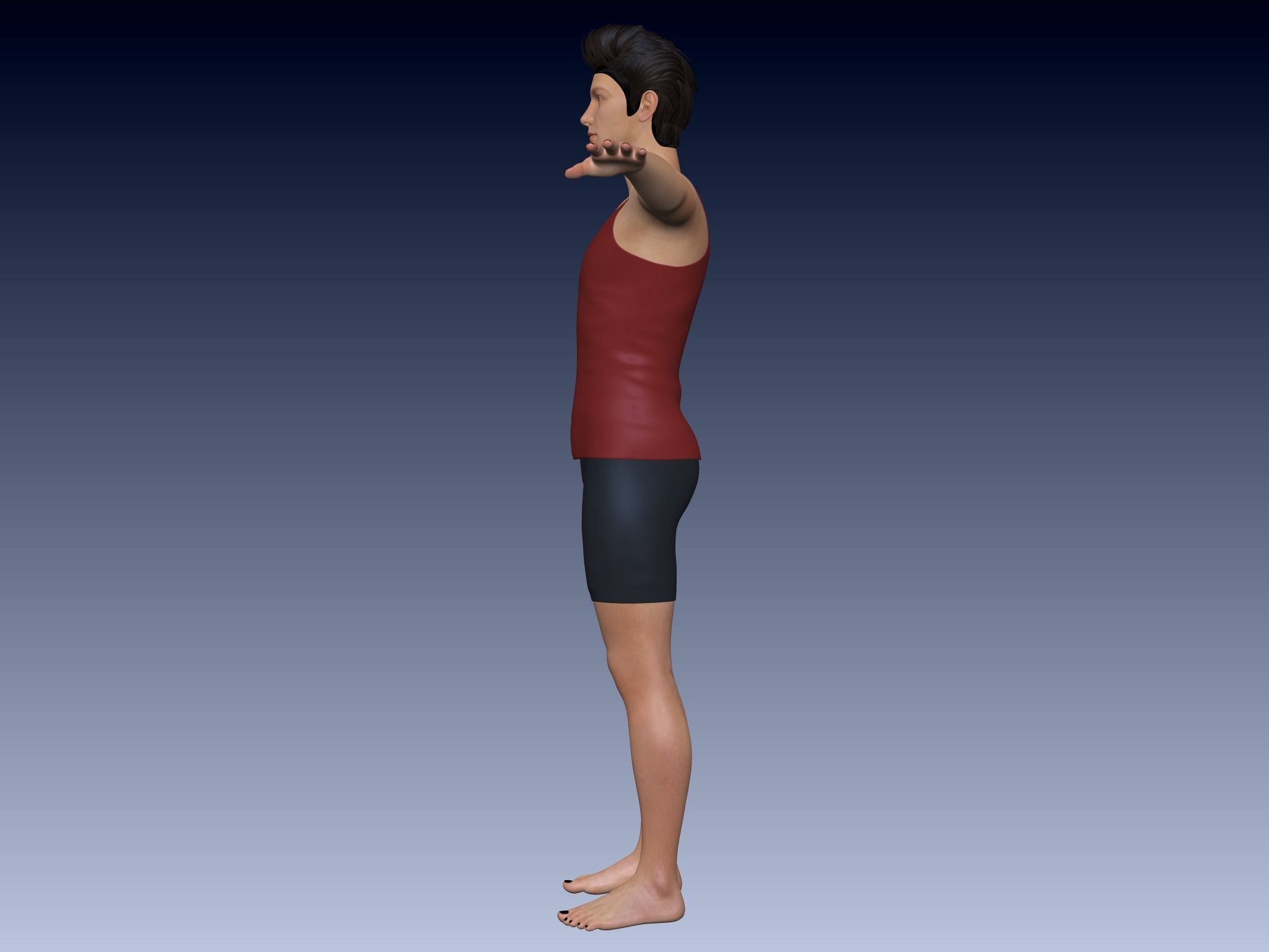 Young Boy PBR High Quality  Low-poly 3D model_6