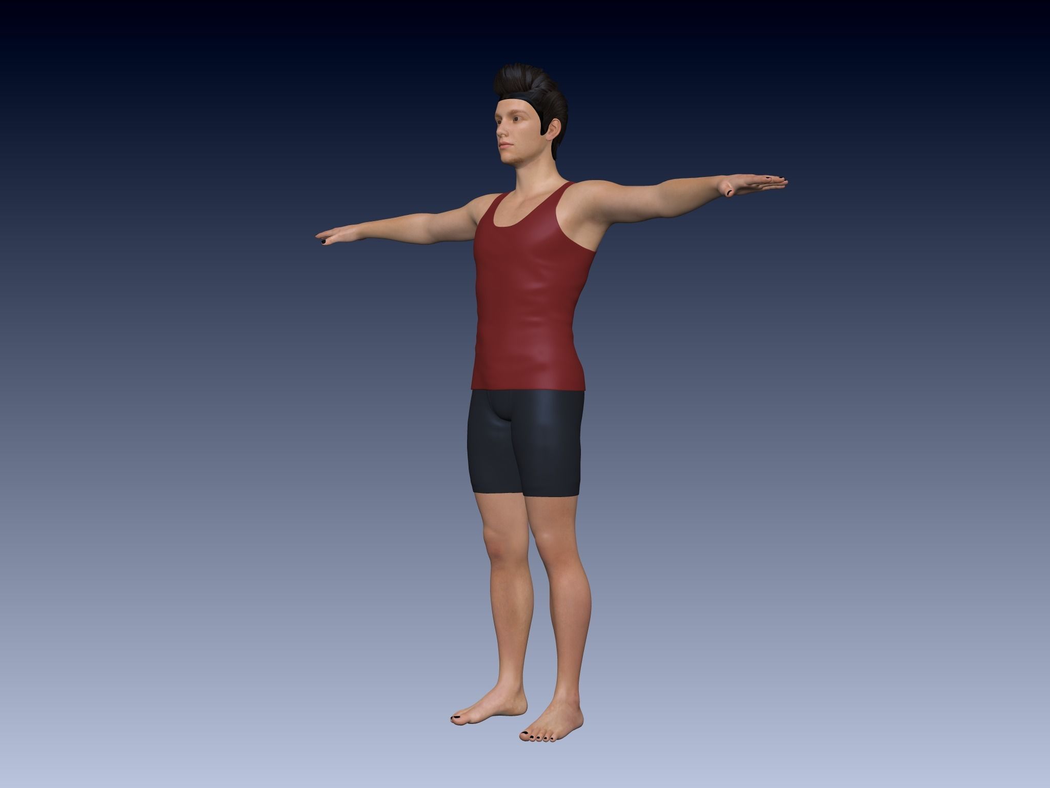 Young Boy PBR High Quality  Low-poly 3D model_12
