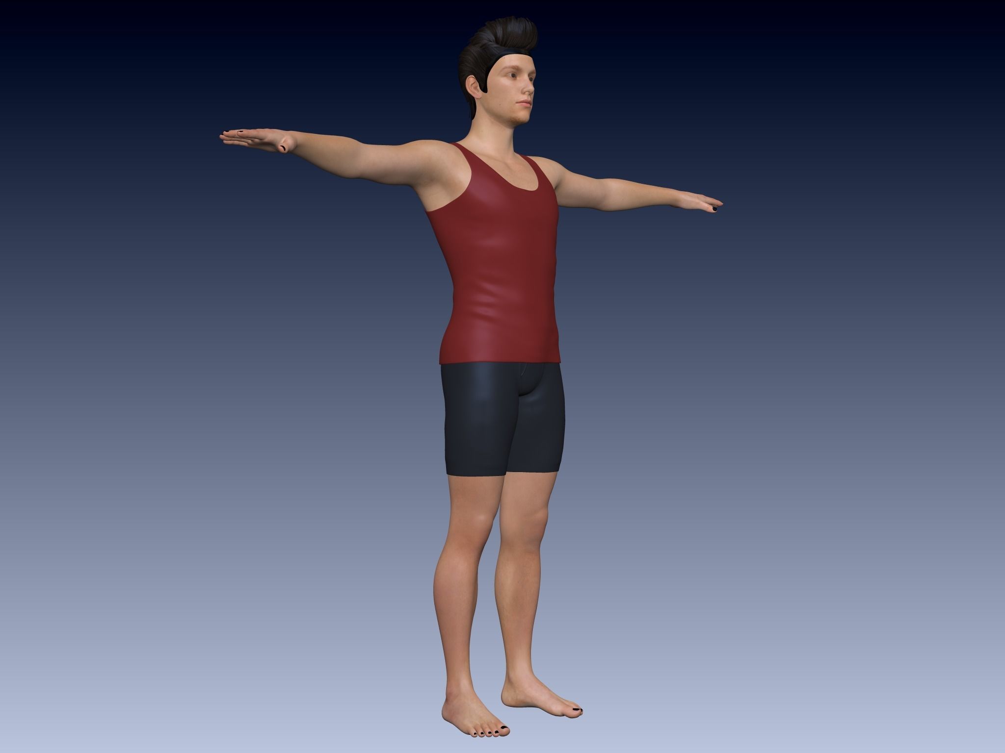 Young Boy PBR High Quality  Low-poly 3D model_8