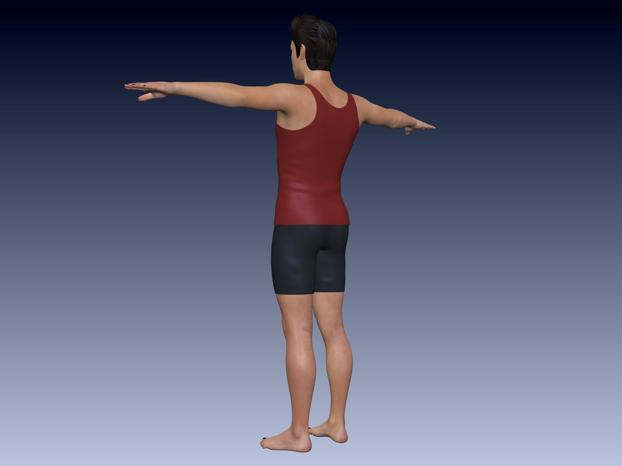 Young Boy PBR High Quality  Low-poly 3D model_10