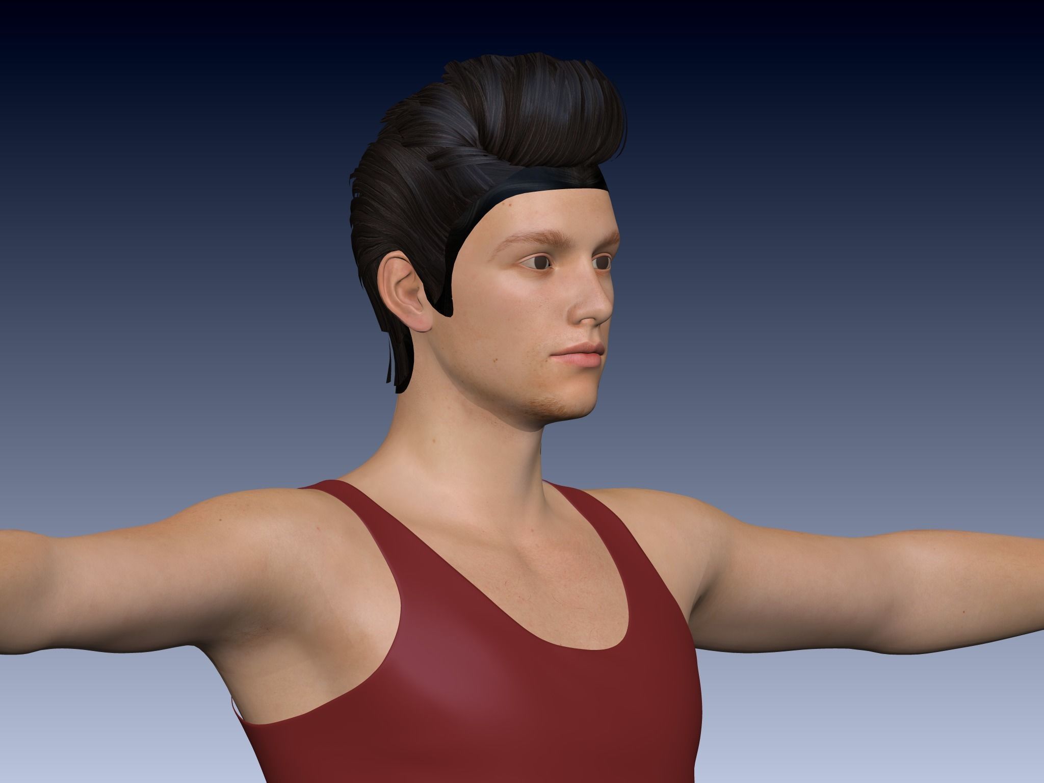 Young Boy PBR High Quality  Low-poly 3D model_5