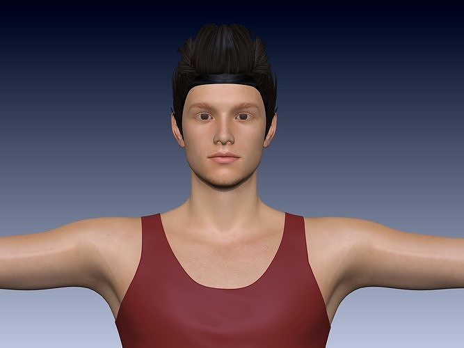 Young Boy PBR High Quality  Low-poly 3D model