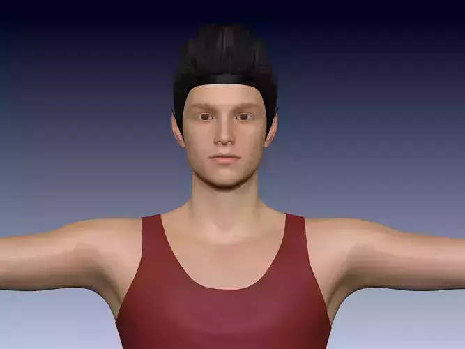 Young Boy PBR High Quality  Low-poly 3D model