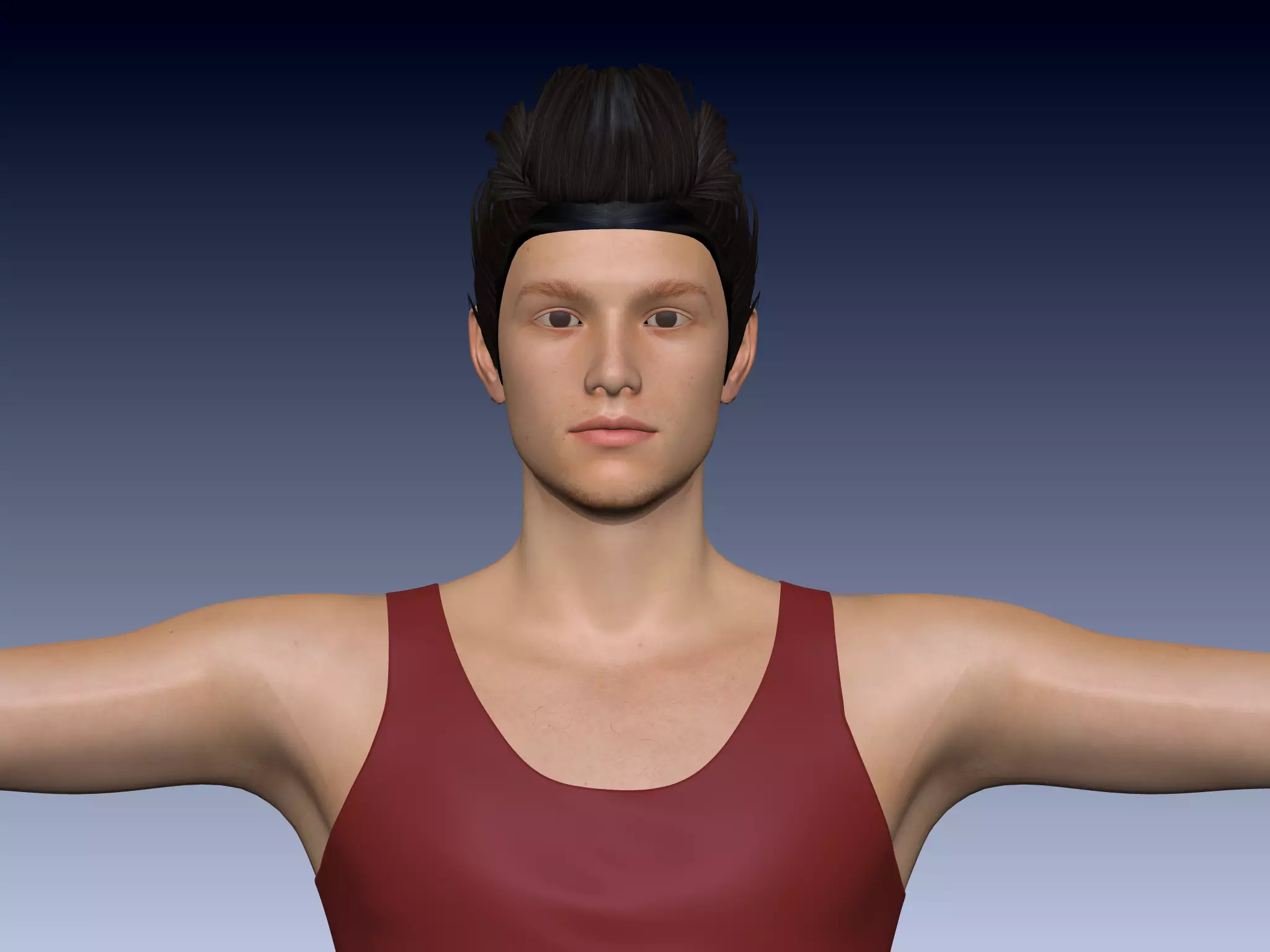 Young Boy PBR High Quality  Low-poly 3D model_0