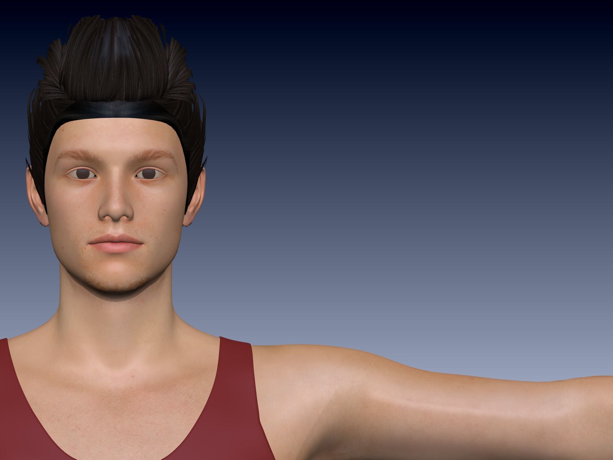 Young Boy PBR High Quality  Low-poly 3D model_4