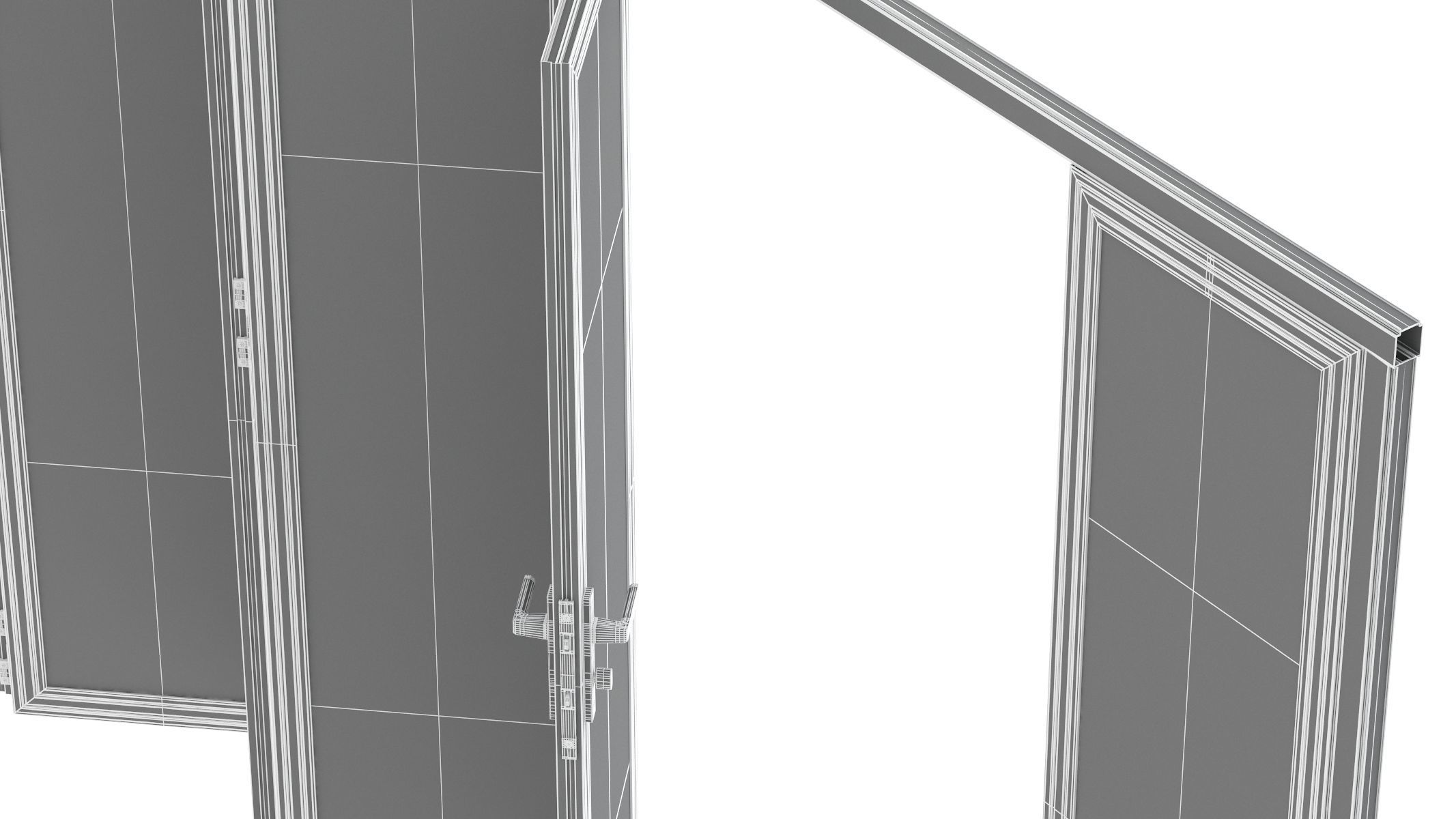  Aluminium Door 07 3D model_7