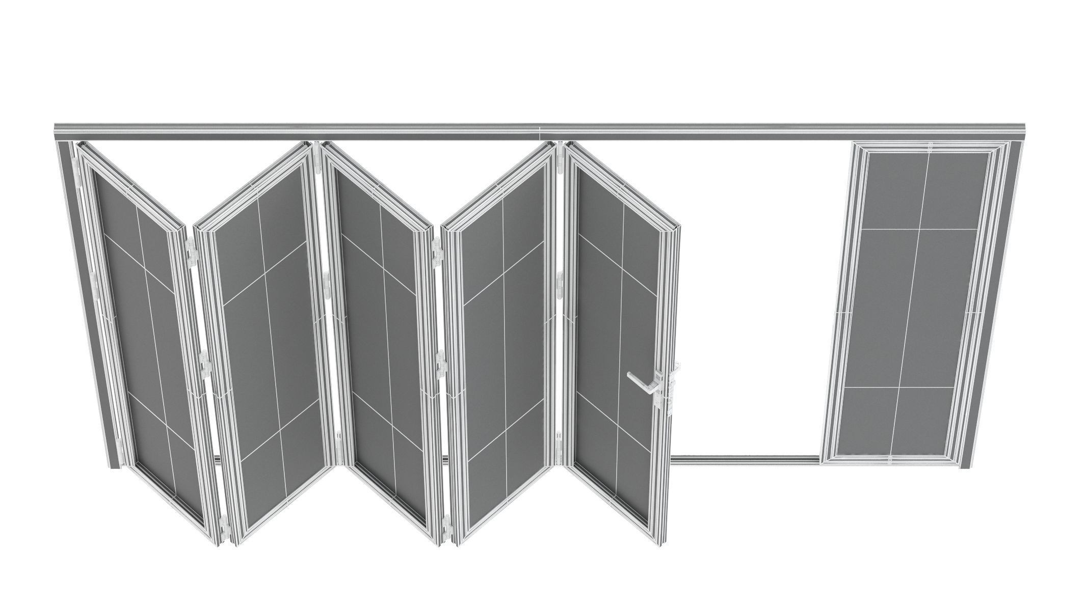  Aluminium Door 07 3D model_5