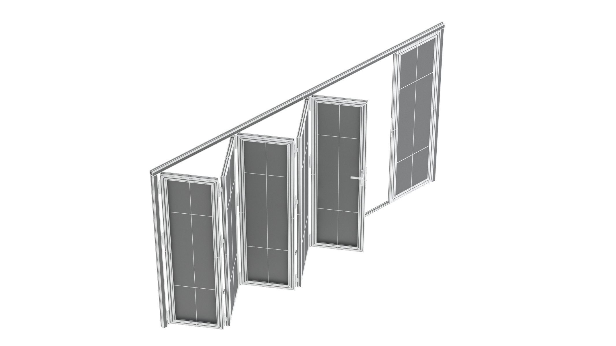  Aluminium Door 07 3D model_3