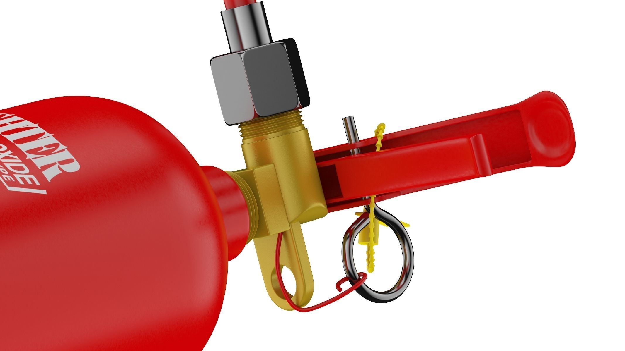 Carbon Dioxide Fire Extinguisher 3D model_11