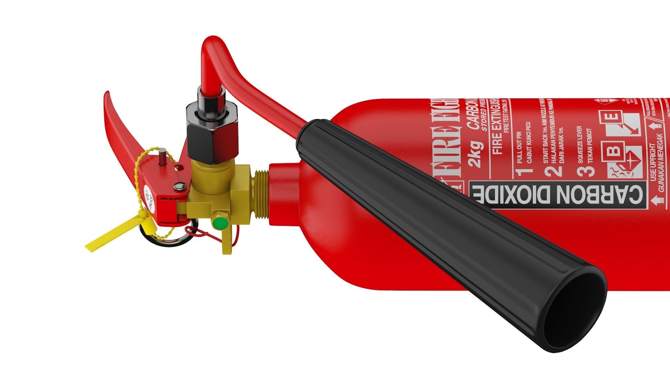 Carbon Dioxide Fire Extinguisher 3D model_9