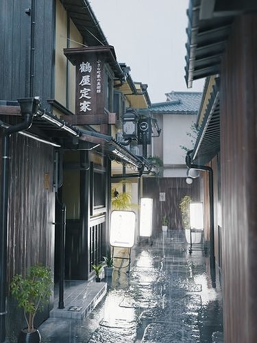 Blender Japan old alley with day-night and weather cycle 3D model 7