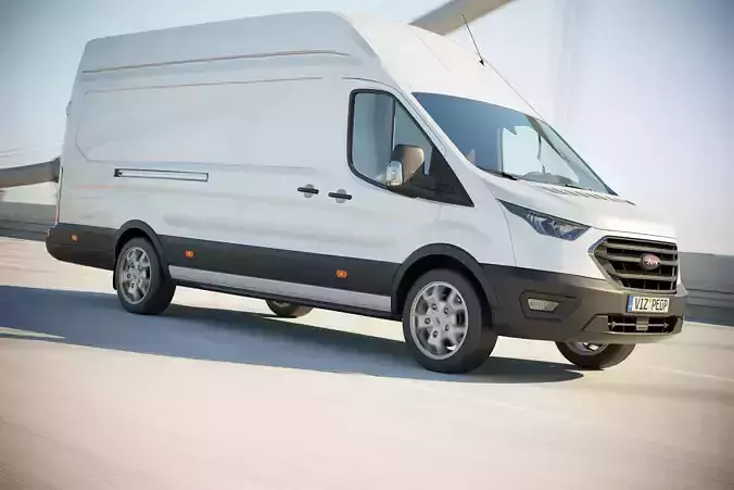 White modern cargo van