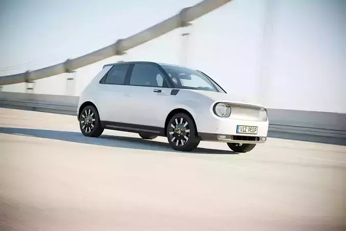 Futuristic small Japan electric car