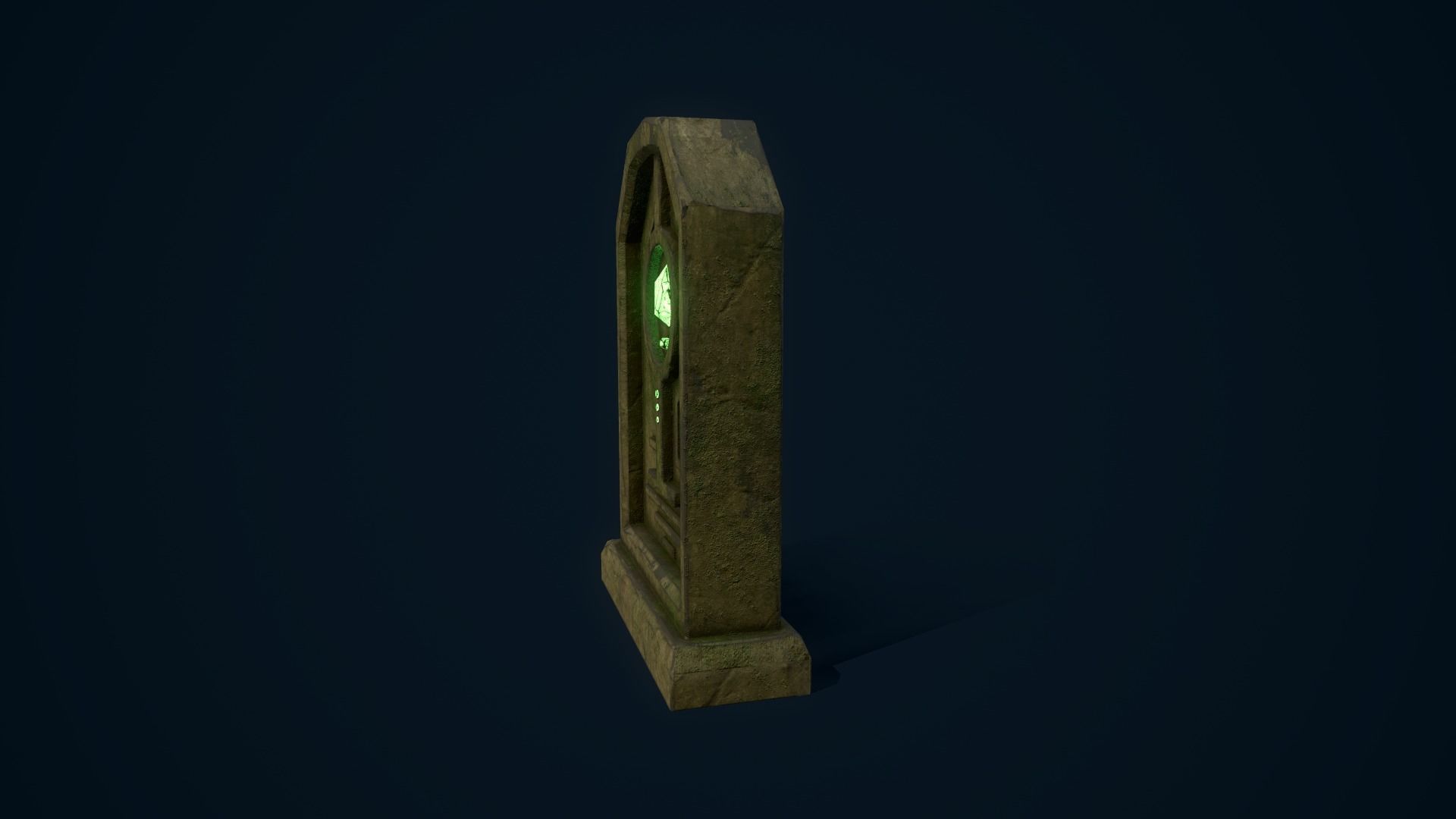 Magical Tombstone Low-poly 3D model_4