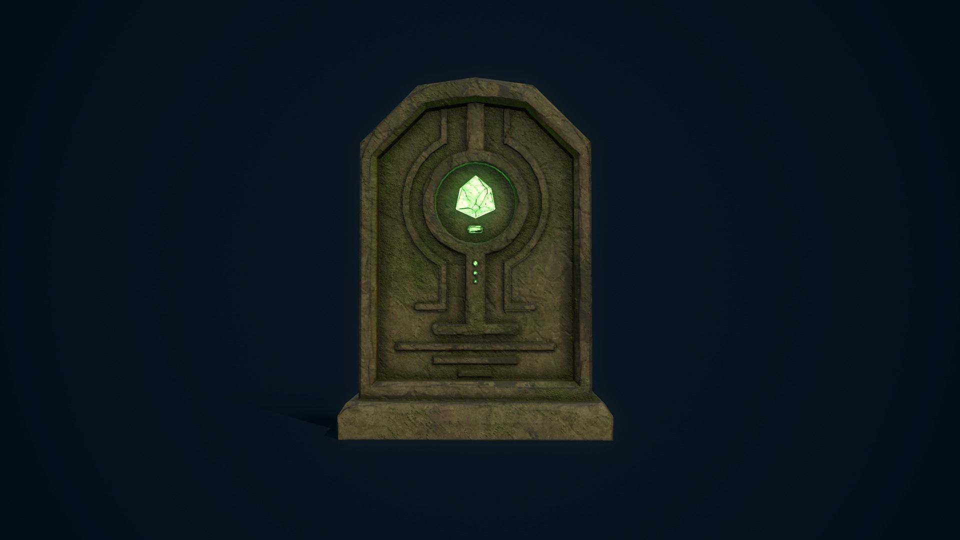Magical Tombstone Low-poly 3D model_9