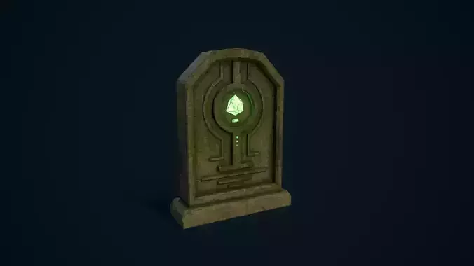 Magical Tombstone Low-poly 3D model