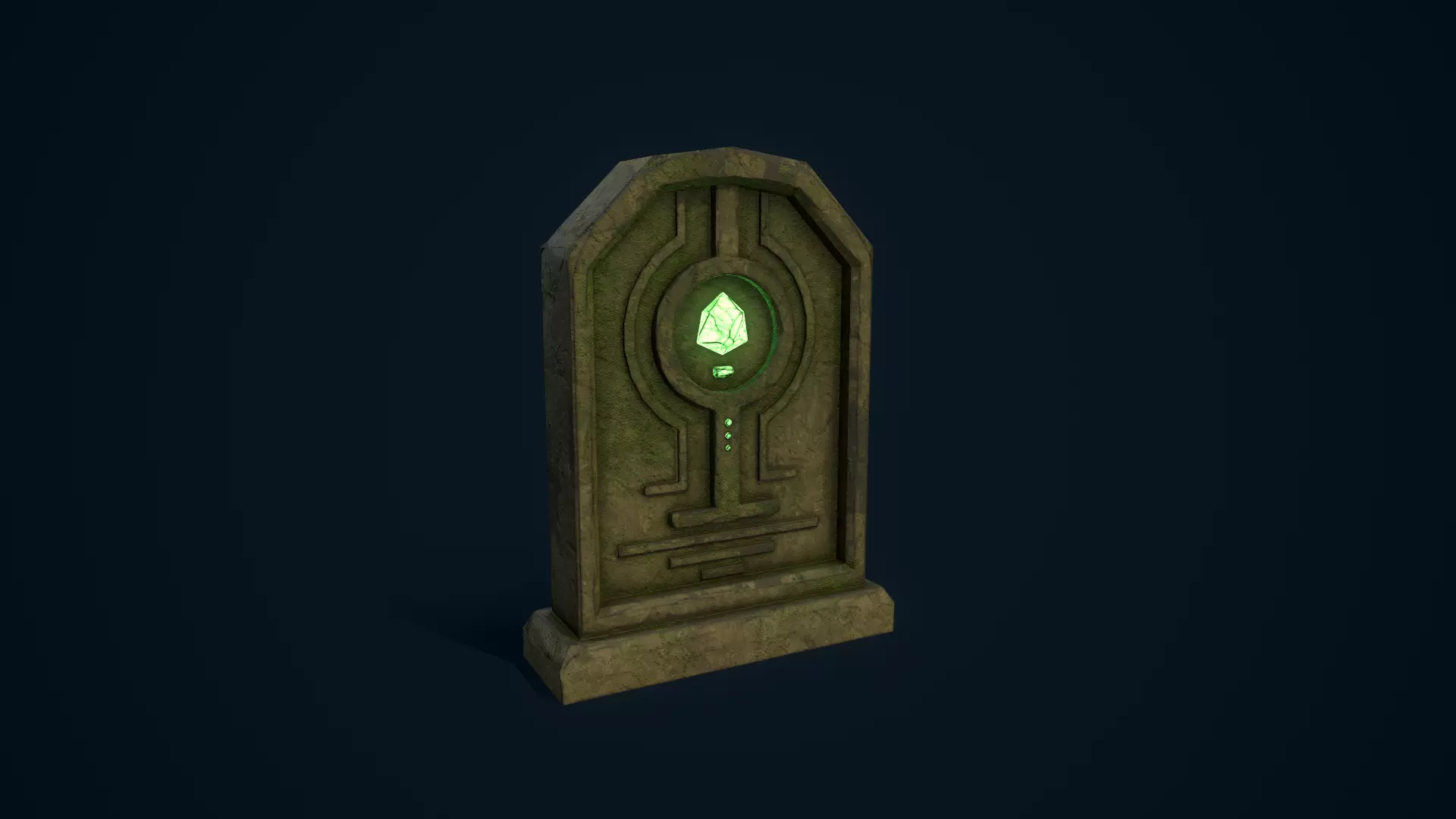 Magical Tombstone Low-poly 3D model_0
